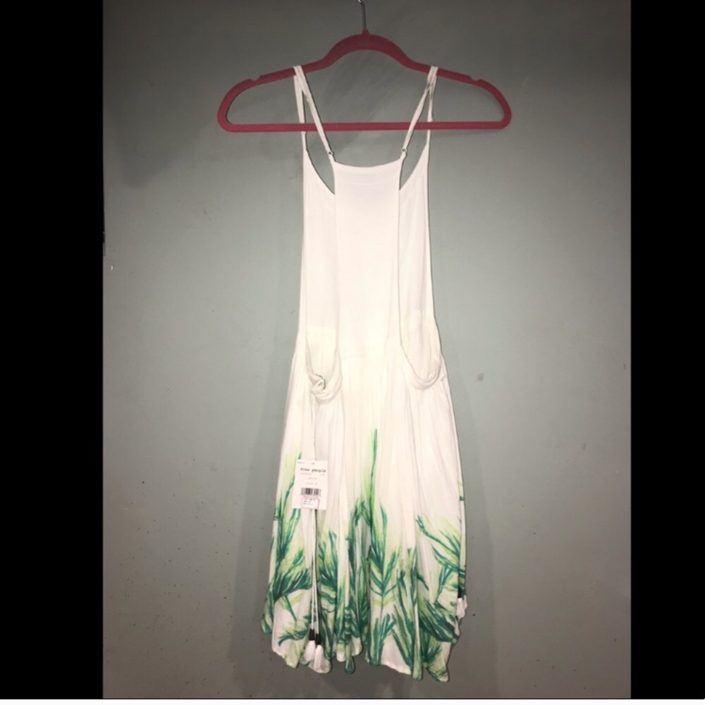 Free People white and green floral dress